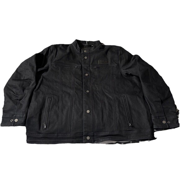 Harley Davidson Jacket 3XL Chisel Denim Trucker Riding Black Men's 98118-23VM/ - Picture 2 of 9